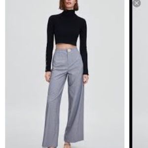 Zara wide leg pants gray men style
